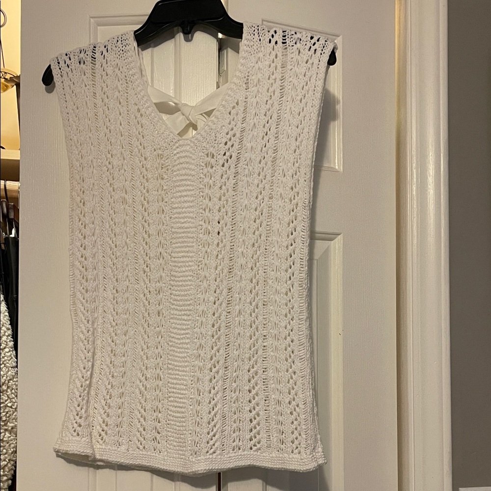 LOFT White Knit Tank Top
